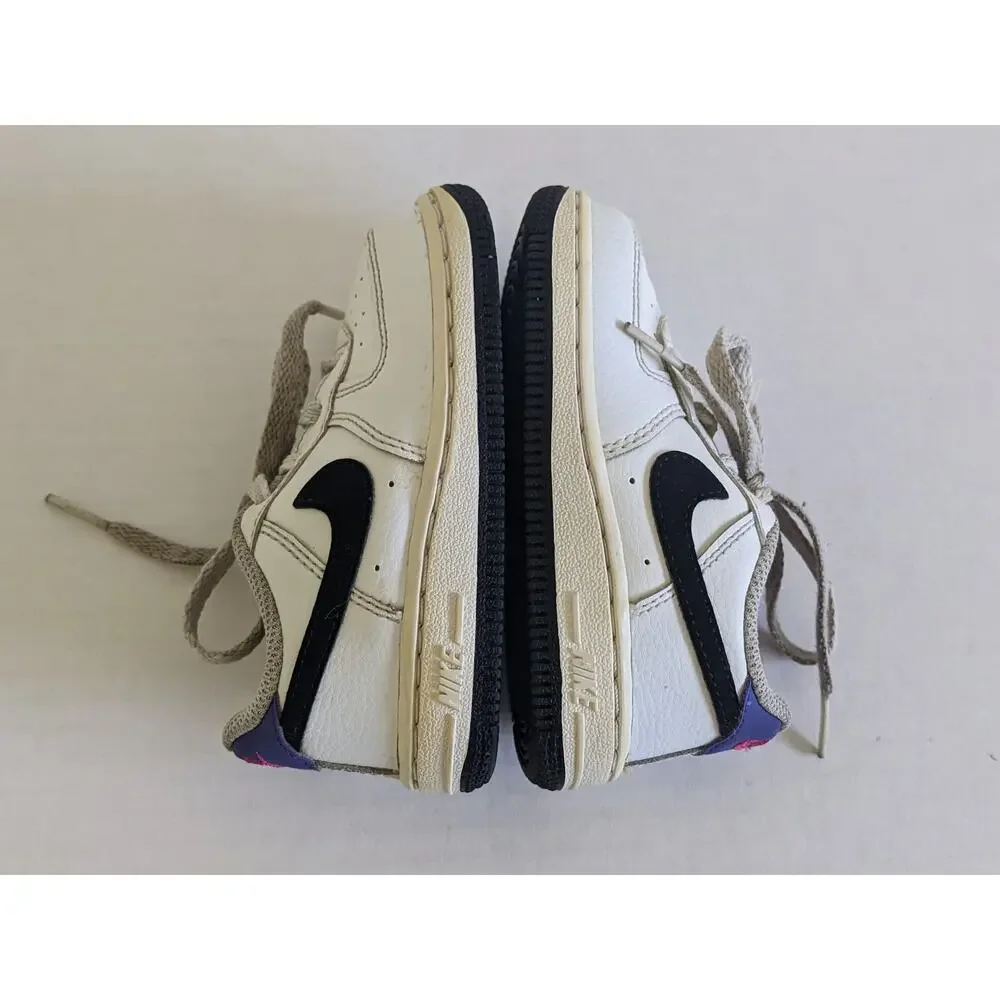 *READ* Nike Air Force 1 TD Size 7C White Persian Violet Sneakers 596730-104